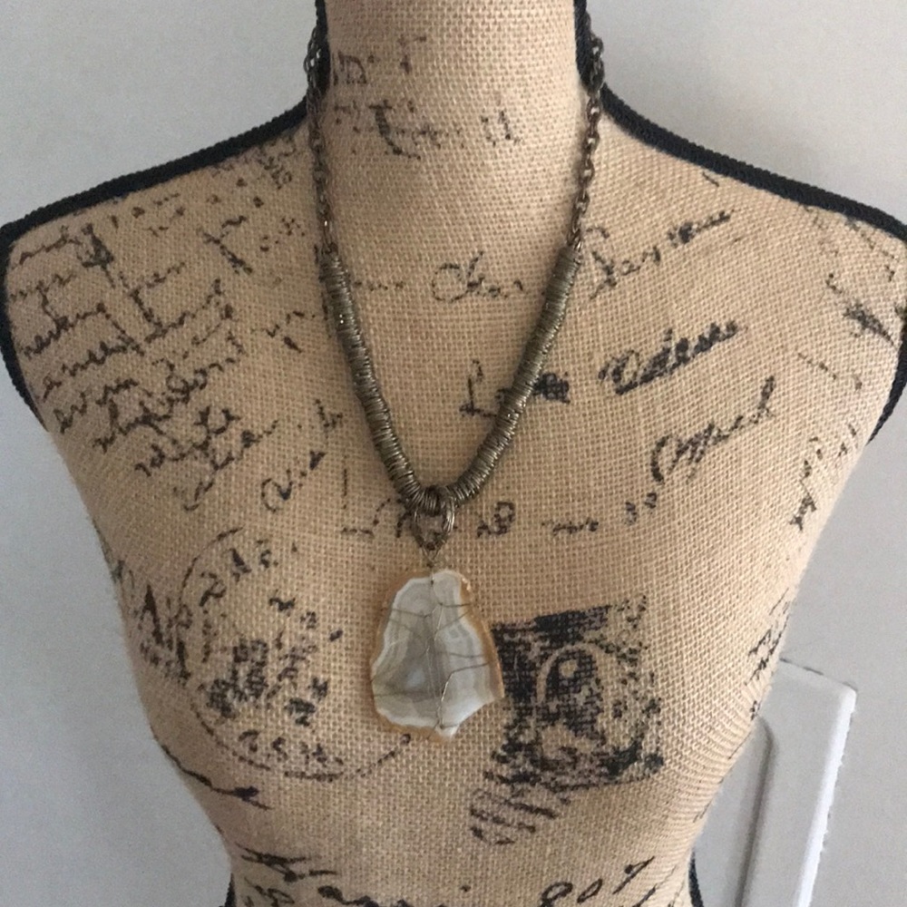 Natural stone necklace
